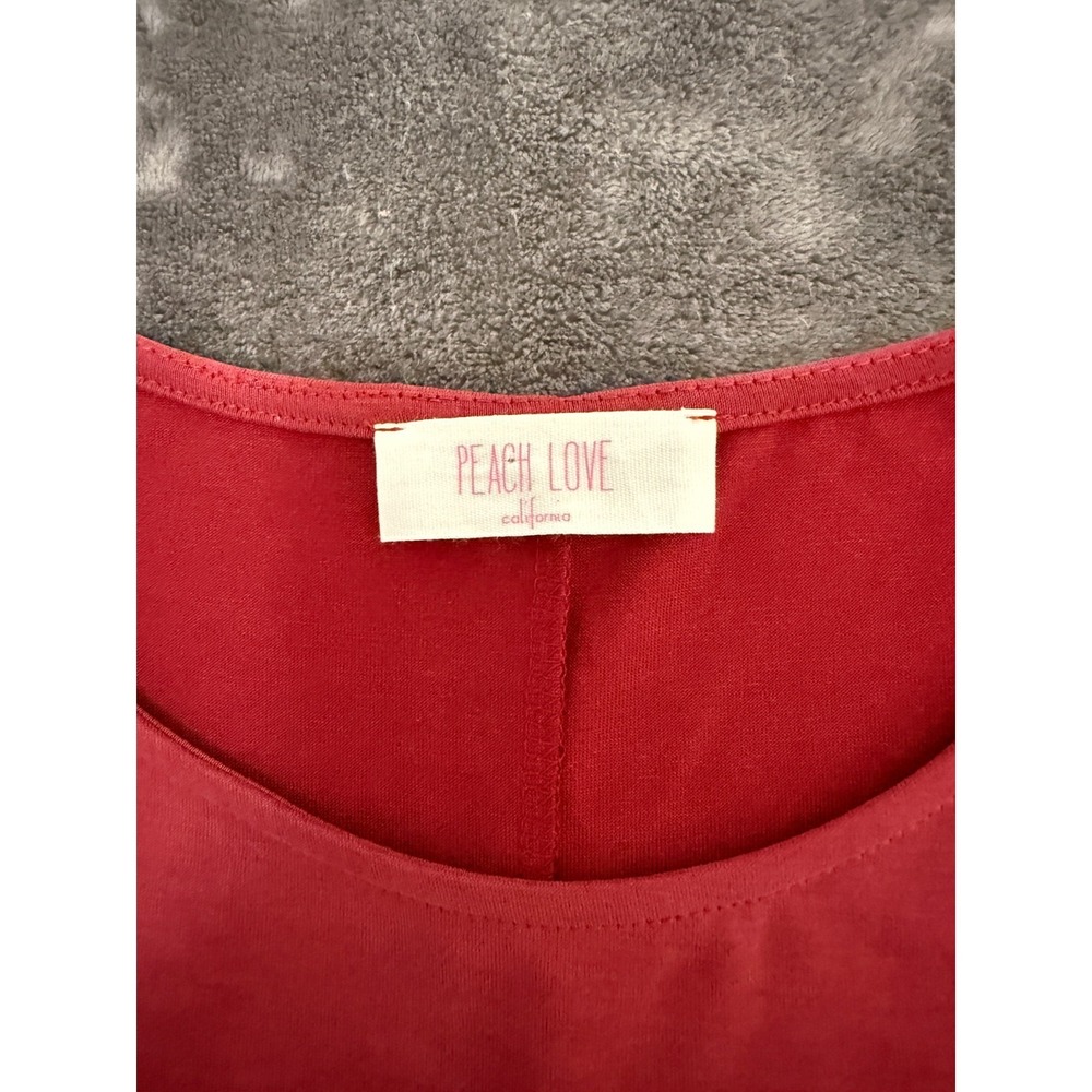 Peach Love California Tank high low Modal boho beach red dress summer Medium - Picture 6 of 9
